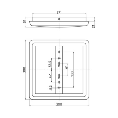 BEG Brück Electronic LED-Leuchte HF AL12-25-300LED-3C-HF