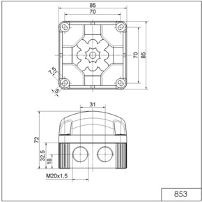 Werma LED-Doppelblitzleuchte 115-230V AC rt 85311060