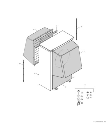 Bosch Thermotechnik Schallhaube Luftwärmepumpe bis 17kW Auslass SHB17V
