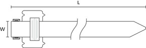 HellermannTyton Edelstahlkabelbinder 600x1 6,0 mm 111-00339(10)
