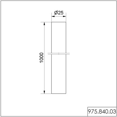 Werma Rohr D=25mm, L=1000mm 97584003