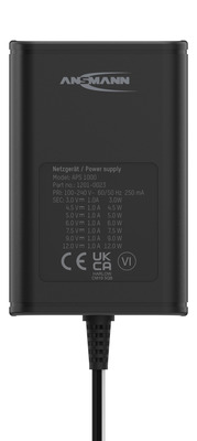 Ansmann universal-Netzteil 3-12VDC,max.1000mA APS 1000