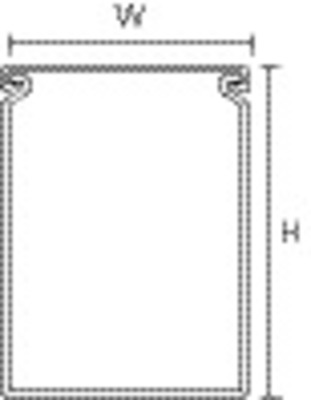 HellermannTyton Verdrahtungskanal GY 20 HTWD-HF-25X80 PC/ABS
