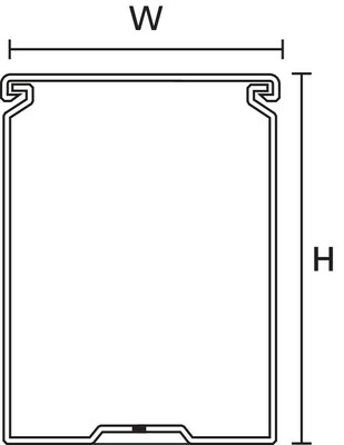 HellermannTyton Verdrahtungskanal 80x100mm, 2m PVC HTWD-PN-80X100