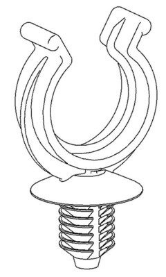 HellermannTyton Wellrohrhalter 25,2x8 mm, schwarz 151-00019(500)