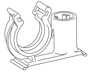 HellermannTyton Wellrohrhalter 28,6x11 mm schwarz 151-00700(500)