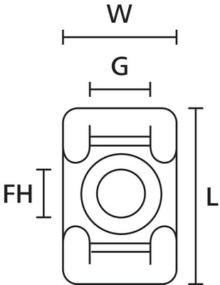 HellermannTyton Befestigungssockel blau 151-01020(100)
