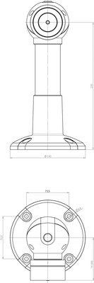 Assa Abloy effeff Magnet 830-5 500N Bo/Wa 24V 220mm U-Taster 830-5BW2U---F90