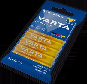 Varta Cons.Varta Batterie Longlife AAA Micro, R3, Al-Mn 4103 Fol.8