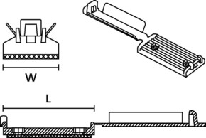 HellermannTyton Flachbandkabelhalter schwarz 151-01562(100)
