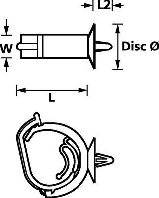 HellermannTyton Halteclip 34x10 mm 151-02881(900)