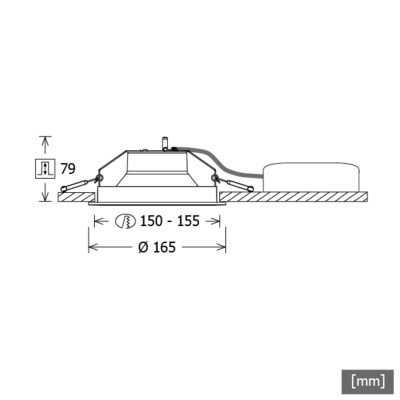 LTS Licht&Leuchten LED-Downlight 840, DALI, schwarz LEWYS 101.840/DALIsw