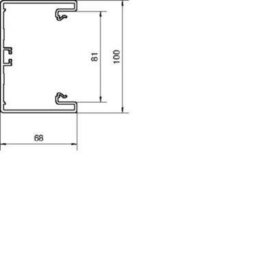 Tehalit Brüstungskanal-Unterteil 65x100mm PVC gsw BR6510019011