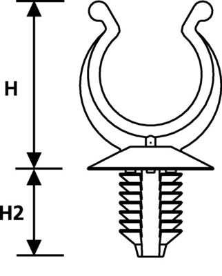 HellermannTyton Wellrohrhalter 21,4x8 mm, schwarz 151-14311(500)
