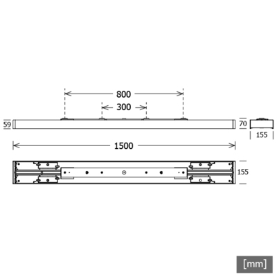 LTS Licht&Leuchten LED-Anbauleuchte 830, DALI, weiß MILAA1041500830D.ws