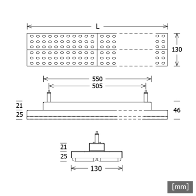 LTS Licht&Leuchten LED-Stromschienenleuchte 830, si LUZ-P22 103.830.ASsi