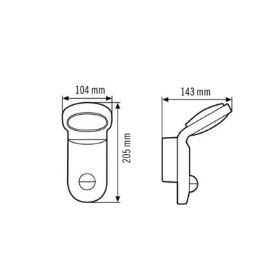 ESYLUX LED-Strahler 3000K, schwarz AOLWL100OP900830MDBK