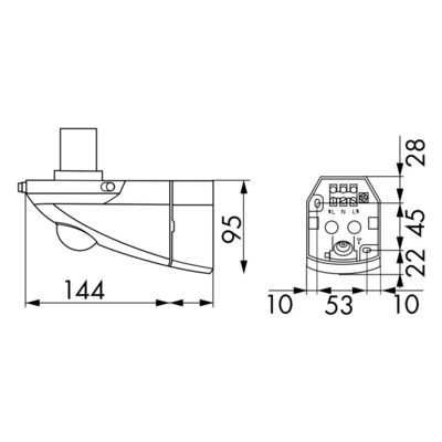 BEG Brück Electronic System-Leuchten-Unterteil ALC-B-360 SLU weiß