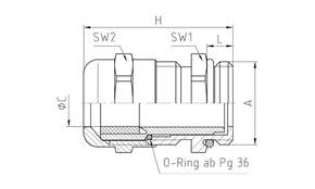 Jacob Kabelverschraubung MS-EMV PG36 50.036/EMV