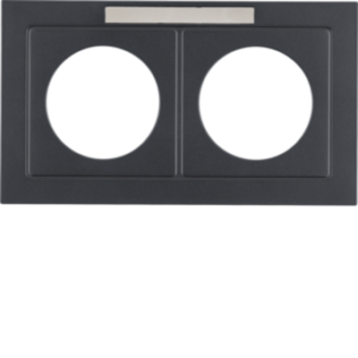 Tehalit Rahmen 2-fach ch f.BR-Kanal Q.9, anthrazit samt 10126296