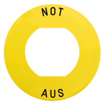Schneider Electric Schild 60 Not-Aus-Taster NOT AUS ZBY9260M