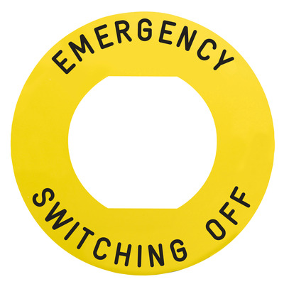 Schneider Electric Schild 60 Not-Aus-Taster EMERGENCY SWITCHING ZBY9360M