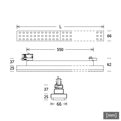 LTS Licht&Leuchten LED-Stromschienenleuchte 830, schwarz LUZ-T12 103.830.BWsw