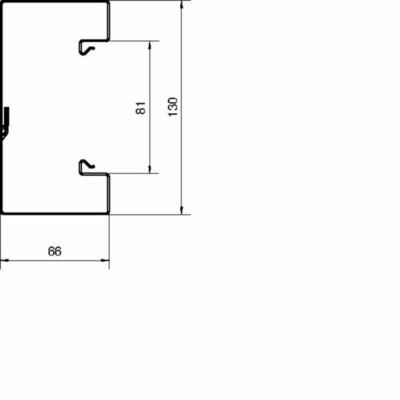 Tehalit Brüstungskanal-Unterteil 68x130mm Stahl BRS651301 vws
