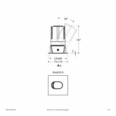 EVN Lichttechnik LED-Einbauleuchte modular Konfigurationstype F09RXXXM1330L55D
