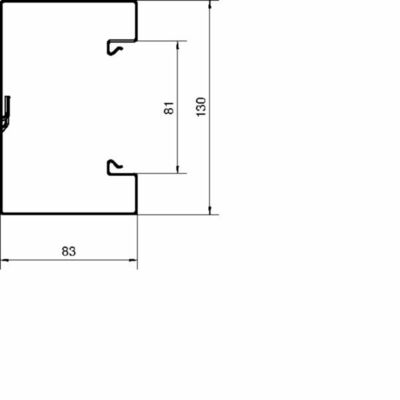 Tehalit Brüstungskanal-Unterteil 83x130mm Stahl BRS851301 vws
