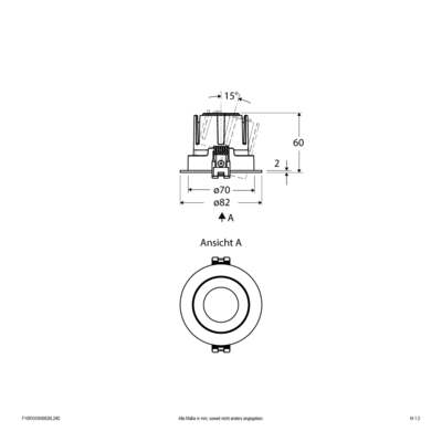EVN Lichttechnik LED-Einbauleuchte modular Konfigurationstype F10RXXXM0630L24D