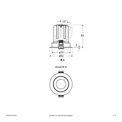 EVN Lichttechnik LED-Einbauleuchte modular Konfigurationstype F10RXXXM1330L24D