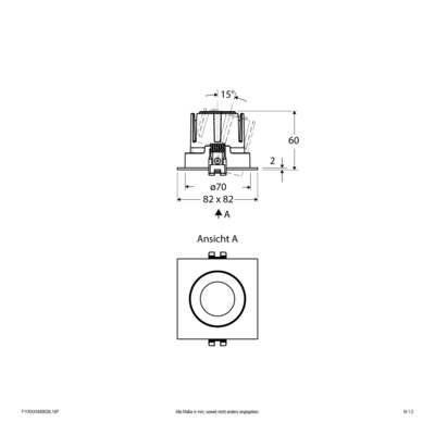 EVN Lichttechnik LED-Einbauleuchte modular Konfigurationstype F11RXXXM0630L15P