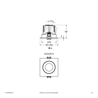EVN Lichttechnik LED-Einbauleuchte modular Konfigurationstype F11RXXXM0630L24D
