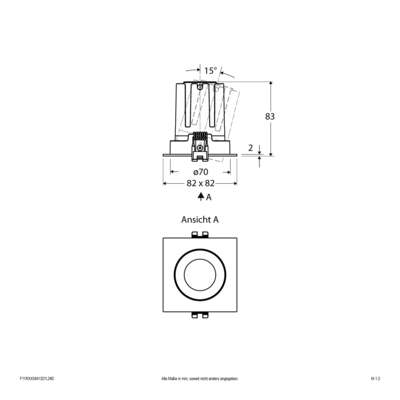 EVN Lichttechnik LED-Einbauleuchte modular Konfigurationstype F11RXXXM1327L24D