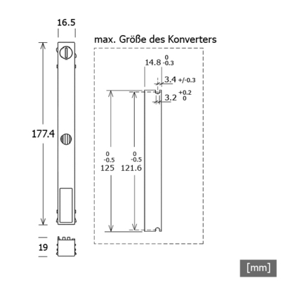 LTS Licht&Leuchten Adaptergehäuse schwarz NEOZLA9519166MKEsw