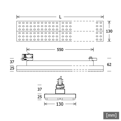 LTS Licht&Leuchten LED-Stromschienenleuchte 840, schwarz LUZ-T23 105.840.BWsw