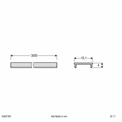 EVN Lichttechnik Profilabdeckung 3m klar KAKF300