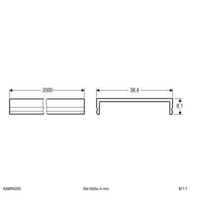 EVN Lichttechnik Profilabdeckung 2m opal KAMR4200