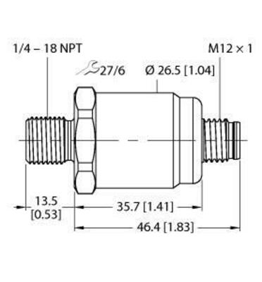 Turck Drucktransmitter mit Stromausgang PT0.3R-15 #100020984