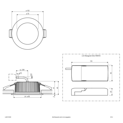 EVN Lichttechnik LED-Downlight CCT L44D101625