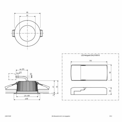 EVN Lichttechnik LED-Downlight CCT L54D101625