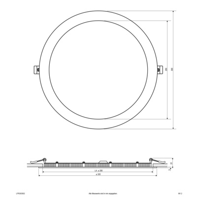 EVN Lichttechnik LED-Einbaupanel rund 3000K LPR303502