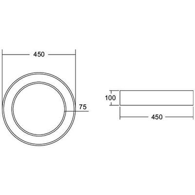 Brumberg Leuchten LED-Anbau-Ringleuchte DALI DT6 D45cm H10cm 13575184