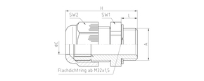 Jacob Kabelverschraubung M16x1,5 PERFECT-KV-PA 50.616 PA/SW