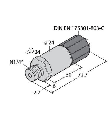 Turck Drucktransmitter mit Spannungsausgang PT500PSIG #100025123