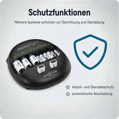 Ansmann Akku-Pflegestation fNiMH/NiCd-Akkus energy 16 plus