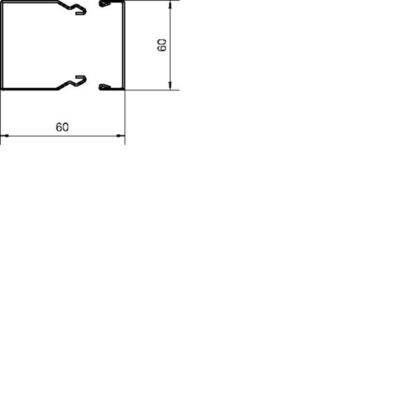 Tehalit Leitungsführungskanal 60x60mm verkehrsweiß LFS600600 vws