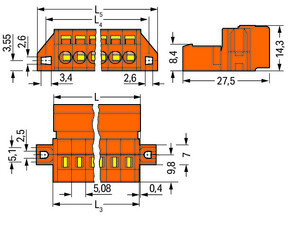 WAGO GmbH & Co. KG Stiftleiste 16-pol. 231-646/019-000
