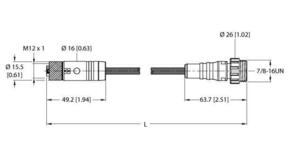 Turck Verbindungsleitung RKP56PLB- #100028504